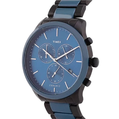 Timex Men Blue Round Dial Analog Watch 43mm TWEG21703