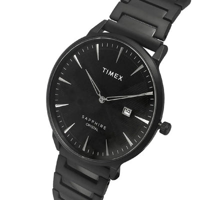 Timex Fashion Men's Black Dial Round Case 2 Hands+Date Function Watch 41mm TWEG21906