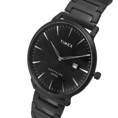Timex Fashion Men's Black Dial Round Case 2 Hands+Date Function Watch 41mm TWEG21906
