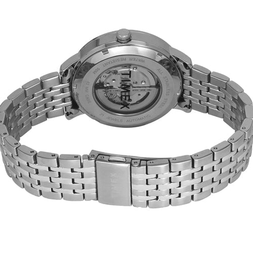 Timex E Class Trend Men Automatic Green Round Stainless Steel Dial Watch 42mm TWEG23502