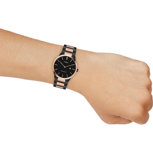 Timex E Class Men Analog Black Round Stainless Steel Dial Watch 41mm TWEG23601