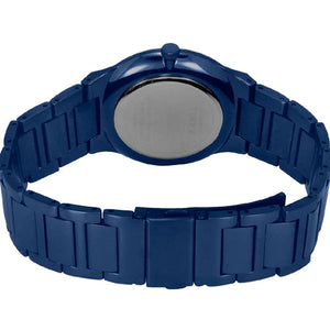 Timex E Class Men Analog Blue Round Stainless Steel Dial Watch 41mm TWEG23602