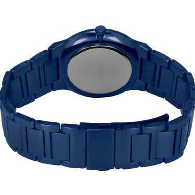 Timex E Class Men Analog Blue Round Stainless Steel Dial Watch 41mm TWEG23602
