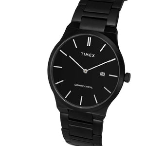 Timex E Class Men Analog Black Round Stainless Steel Dial Watch 41mm TWEG23603