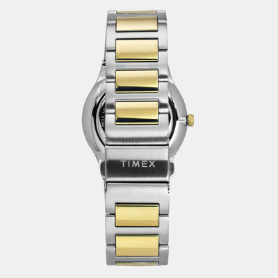 Fashion Men Quartz White Dial Analog Stainless Steel Watch TWEG23606