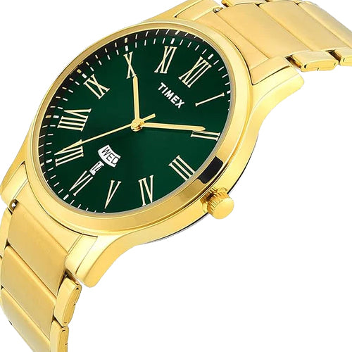Timex Fashion Men Green Round Dial Analog Watch 41mm TWEG23608