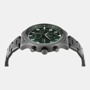 Fashion Men Quartz Green Dial Multi-Function Stainless Steel Watch TWEG23903