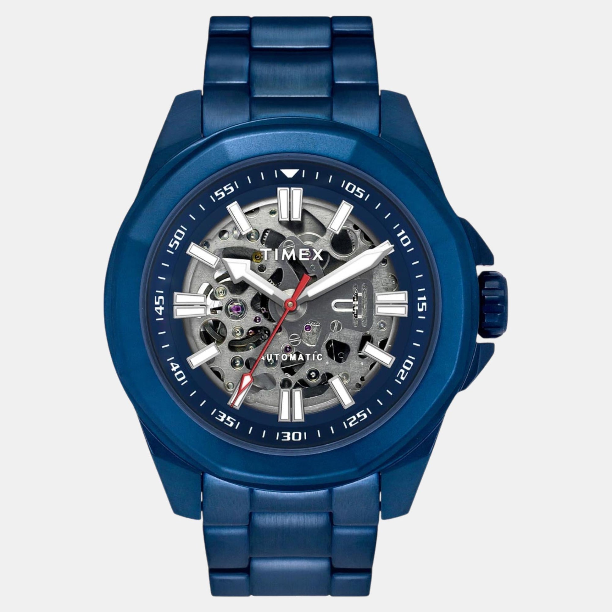 E Class Men Automatic Blue Dial Analog Stainless Steel Watch TWEG24104