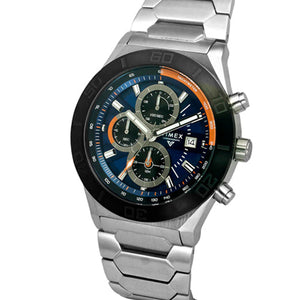 Timex E Class Men Blue Round Dial Analog Chronograph Watch  44mm TWEG24900