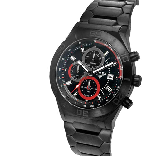 Timex E Class Men Black Round Dial Analog Chronograph Watch 44mm TWEG24902