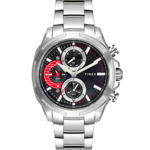 Timex E Class Men Black Round Dial Analog Watch 44mm TWEG25000