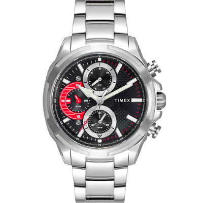Timex E Class Men Black Round Dial Analog Watch 44mm TWEG25000