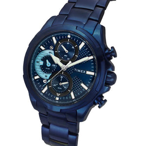 Timex E Class Men Blue Round Dial Analog Watch  44mm TWEG25003