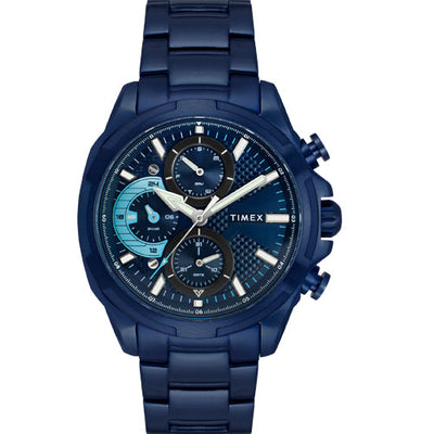 Timex E Class Men Blue Round Dial Analog Watch  44mm TWEG25003