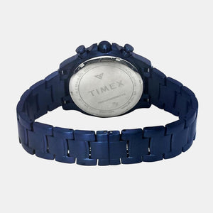 E Class Men Quartz Blue Dial Multi-Function Stainless Steel Watch TWEG25003