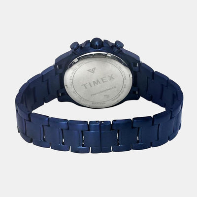 E Class Men Quartz Blue Dial Multi-Function Stainless Steel Watch TWEG25003