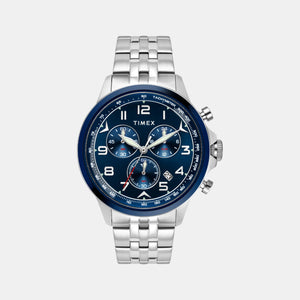 E Class Men Quartz Blue Dial Chronograph Stainless Steel Watch TWEG25101