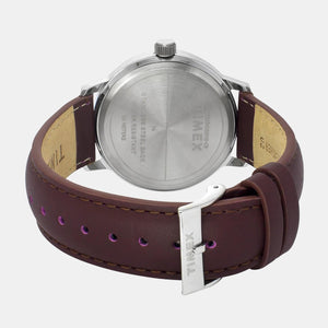 Fashion Men Quartz Blue Dial Analog Leather Watch TWEG25400