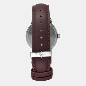 Fashion Men Quartz Blue Dial Analog Leather Watch TWEG25400