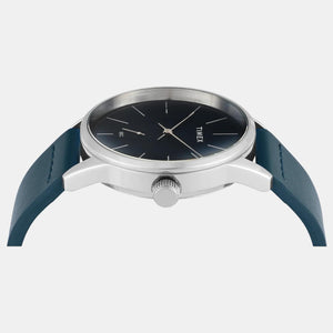 Fashion Men Quartz Sea Green Dial Analog Leather Watch TWEG25503