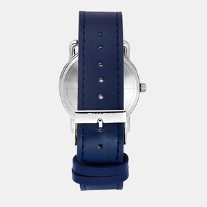 Fashion Men Quartz Champagne Dial Analog Leather Watch TWEG25601