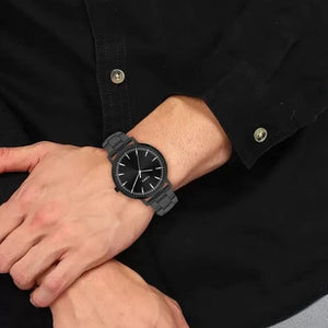 Timex Fashion Men Black Round Dial Analog Watch 41mm TWEG25803