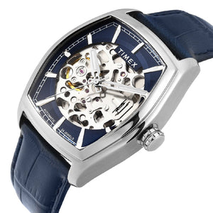 Timex Men Blue Rectangle Dial Analog Automatic Watch 38.4mm TWEG25900