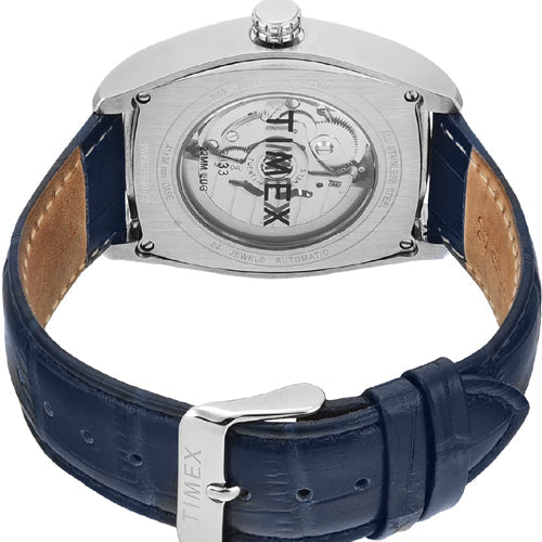 Timex Men Blue Rectangle Dial Analog Automatic Watch 38.4mm TWEG25900
