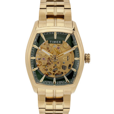 Timex Men Green Rectangle Dial Analog Automatic Watch 38.4mm TWEG25902