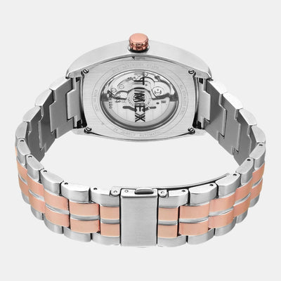 Fashion Men Automatic Silver Dial Analog Stainless Steel Watch TWEG25903