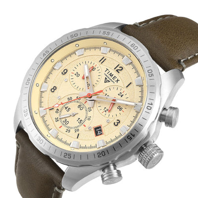 Timex Vector Men Beige Round Chronograph Dial Analog Watch 45mm TWEG26000