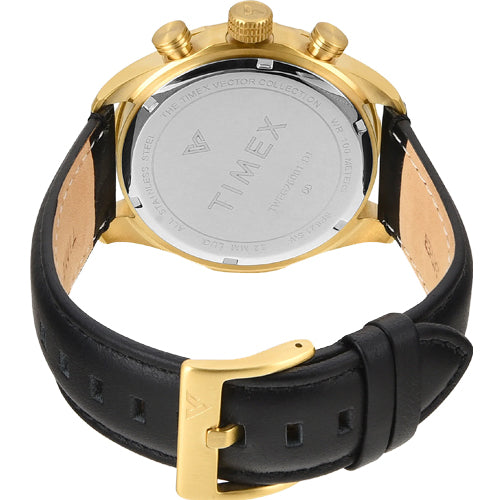 Timex Vector Men Black Round Chronograph Dial Analog Watch 45mm TWEG26001