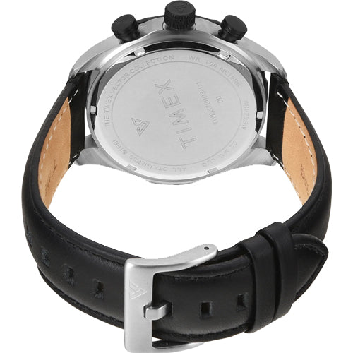 Timex Vector Men Black Round Chronograph Dial Analog Watch 45mm TWEG26003