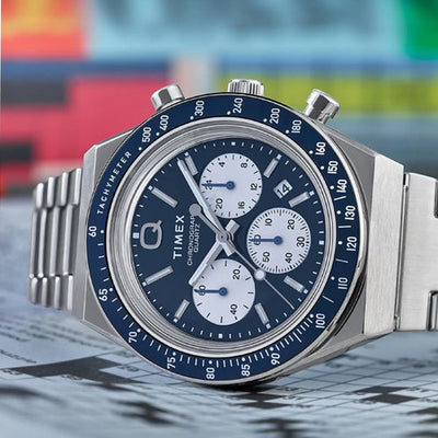Timex Q Blue Round Dial Analog Men's Watch 42mm TWEG26403