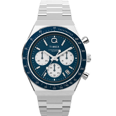 Timex Q Blue Round Dial Analog Men's Watch 42mm TWEG26403