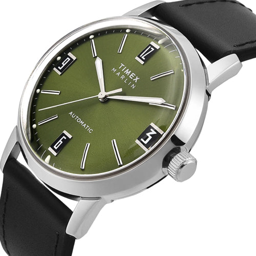 Timex Marlin Green Round Dial Mechanical Automatic Men's Watch 42mm TWEG26700