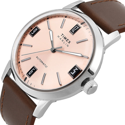 Timex Marlin Pink Round Dial Mechanical Automatic Men's Watch 42mm TWEG26701