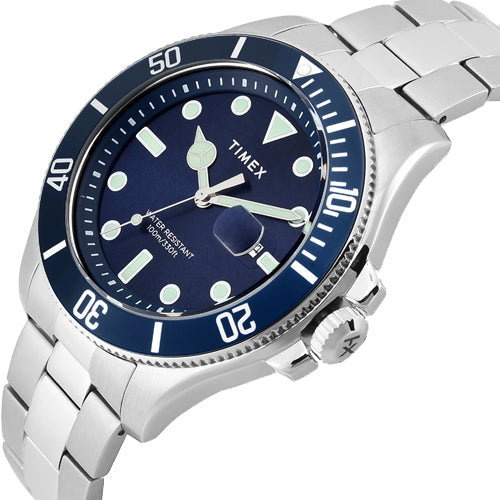 Timex Trend Blue Round Dial Analog Men's Watch 43mm TWEG27000