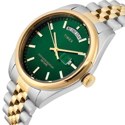 Timex Trend Green Round Dial Analog Men's Watch 41mm TWEG27102