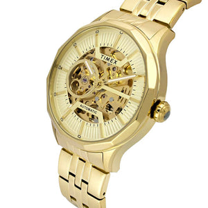 Timex Round Champagne Dial Analog Automatic Men's Watch 44mm TWEG27600