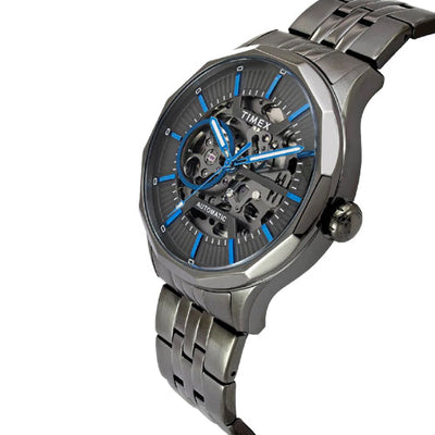 Timex Round Grey Dial Analog Automatic Men's Watch 44mm TWEG27601