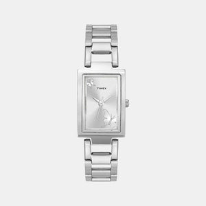 Fashion Women Quartz Silver Dial Analog Stainless Steel Watch TWEL11300