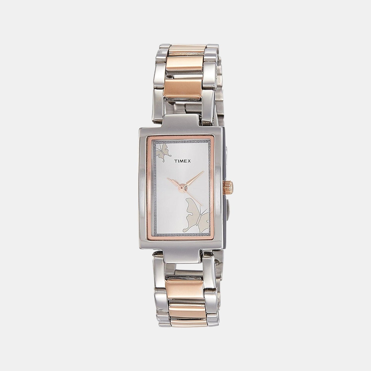 Fashion Women Quartz Silver Dial Analog Stainless Steel Watch TWEL11302