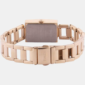 Fashion Women Quartz Rose Gold Dial Analog Stainless Steel Watch TWEL11303