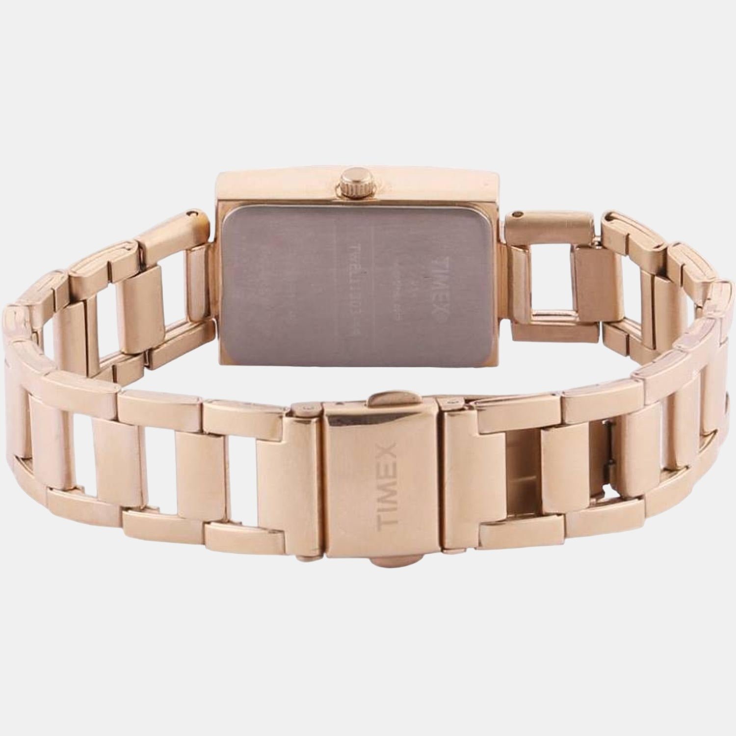 Fashion Women Quartz Rose Gold Dial Analog Stainless Steel Watch TWEL11303