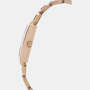 Fashion Women Quartz Rose Gold Dial Analog Stainless Steel Watch TWEL11303