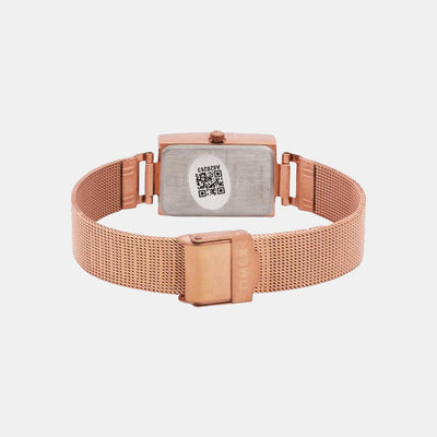 Fashion Women Quartz Rose Gold Dial Analog Stainless Steel Watch TWEL11309