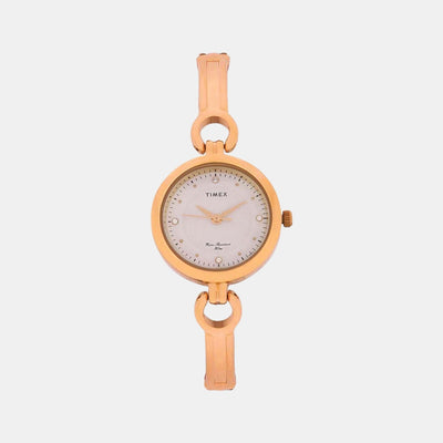 Classics Women Quartz Pink Dial Analog Stainless Steel Watch TWEL11422