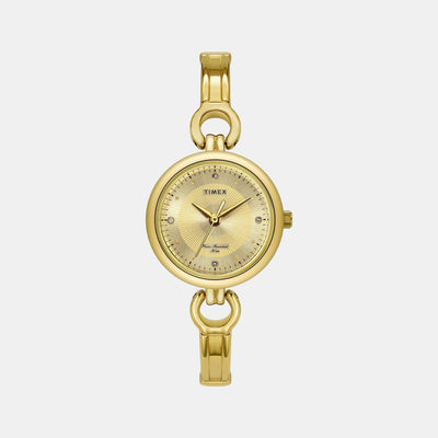 Classics Women Quartz Gold Dial Analog Stainless Steel Watch TWEL11423