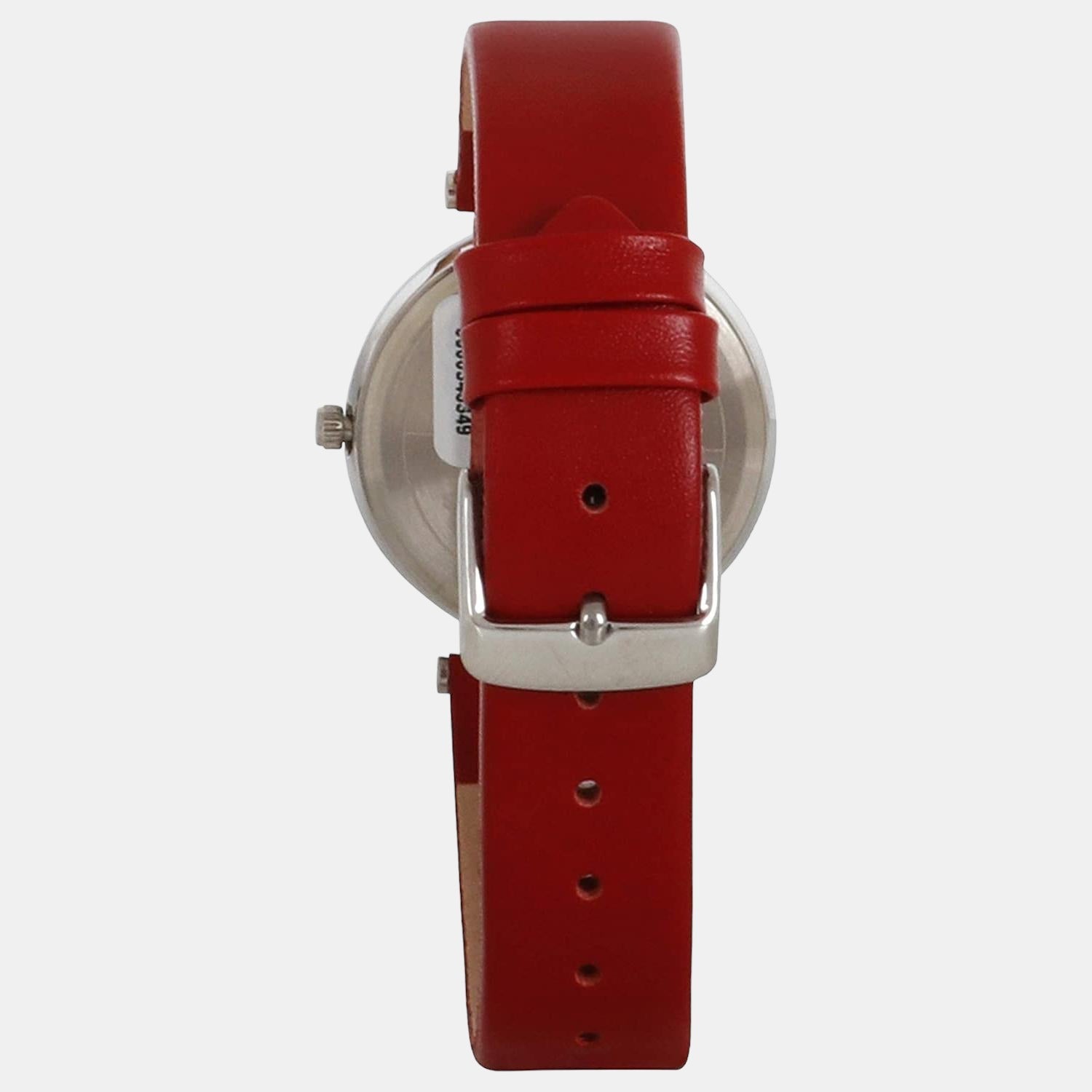 Fashion Women Quartz Silver Dial Analog Leather Watch TWEL11815